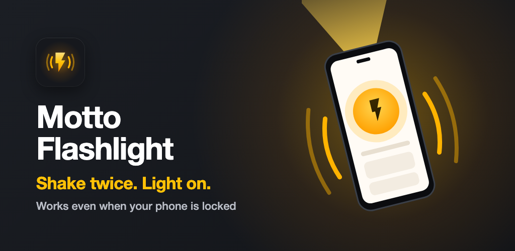 A phone being shaken with its flashlight turned on